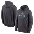 Punc M.Dolphins Anthracite Pullover Hoodies Limited Blank Player Stitched Jerseys