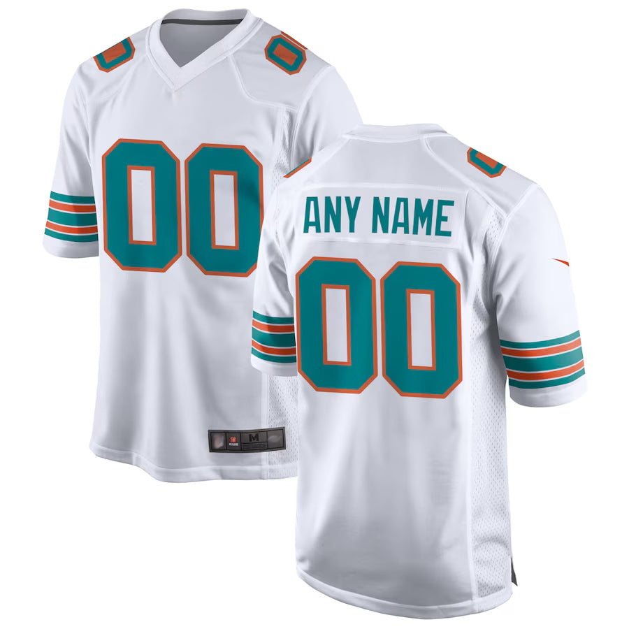Punc Custom M.Dolphins Game Secondary Alternate Stitched Jerseys