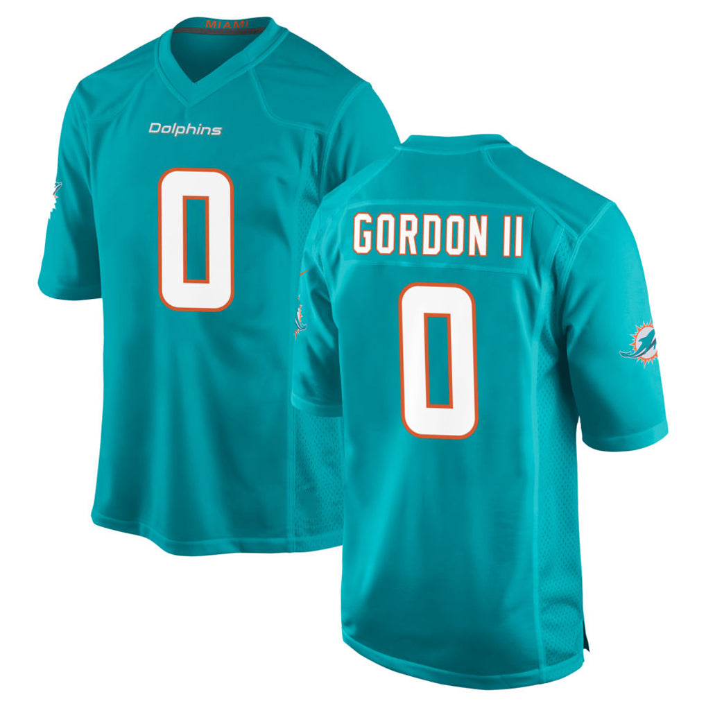 Punc M.Dolphins #0 Ollie Gordon II Player Aqua Home Game Stitched Jerseys