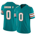 Punc M.Dolphins #0 Ollie Gordon II Player Aqua Limited Alternate Vapor F.U.S.E. Home Game Stitched Jerseys