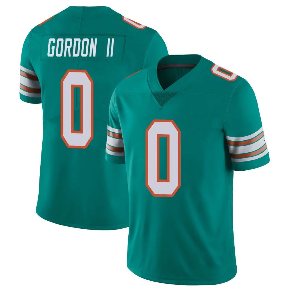 Punc M.Dolphins #0 Ollie Gordon II Player Aqua Limited Alternate Vapor Untouchable Home Game Stitched Jerseys