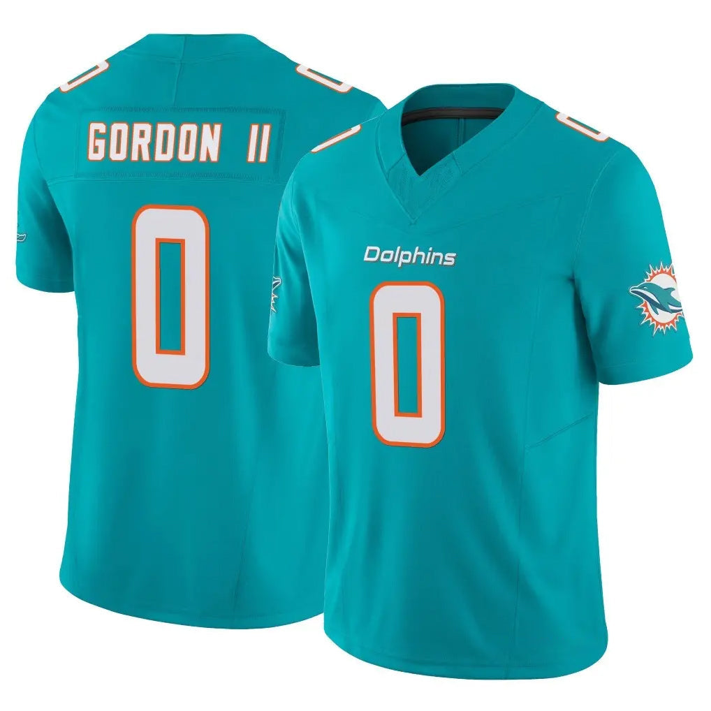 Punc M.Dolphins #0 Ollie Gordon II Player Aqua Limited Vapor F.U.S.E. Home Game Stitched Jerseys