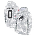 Punc M.Dolphins #0 Ollie Gordon II Player Arctic Camo Salute to Service Hoodies Limited Game Stitched Jerseys