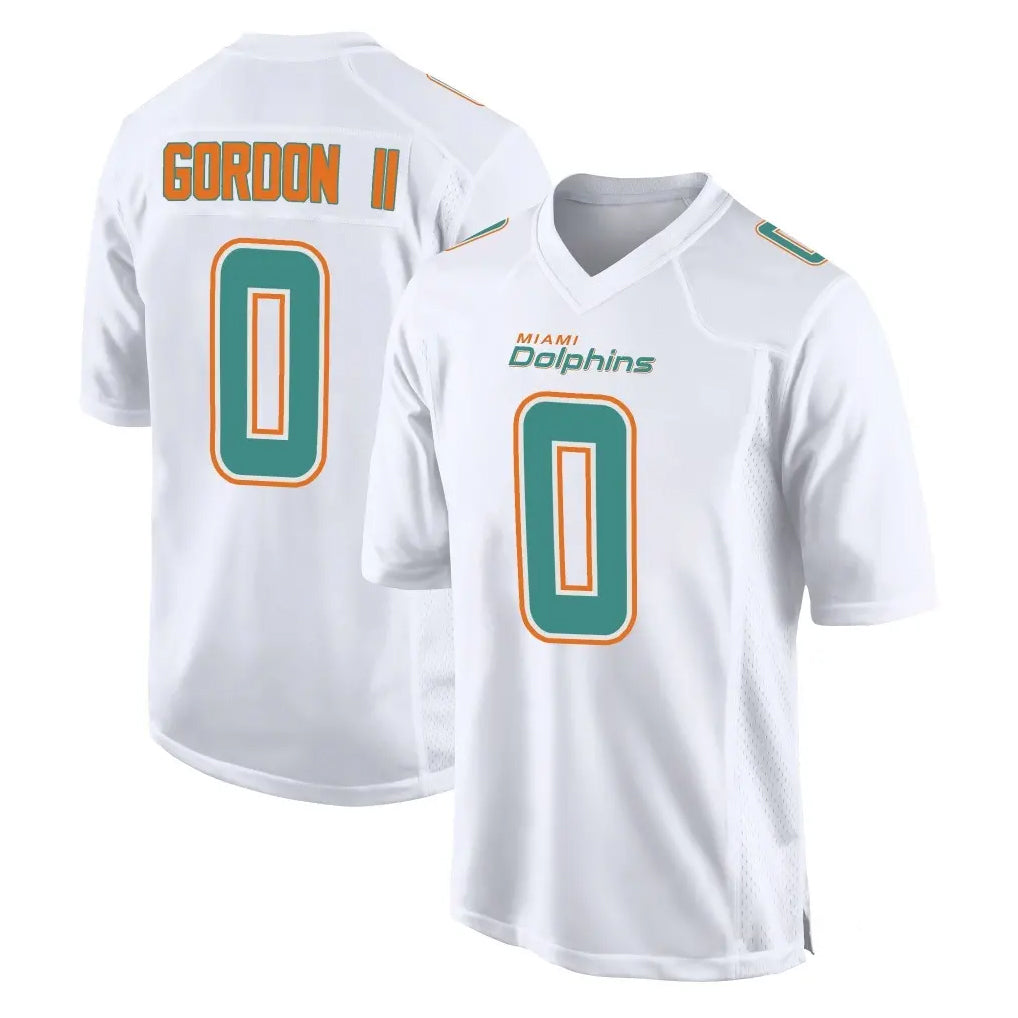 Punc M.Dolphins #0 Ollie Gordon II Player White Fashion Home Game Stitched Jerseys