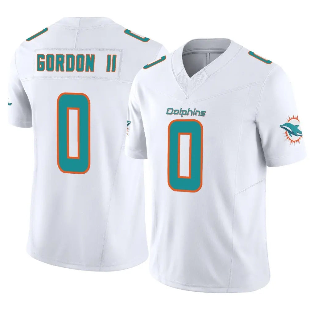 Punc M.Dolphins #0 Ollie Gordon II Player White Limited Vapor F.U.S.E. Home Game Stitched Jerseys