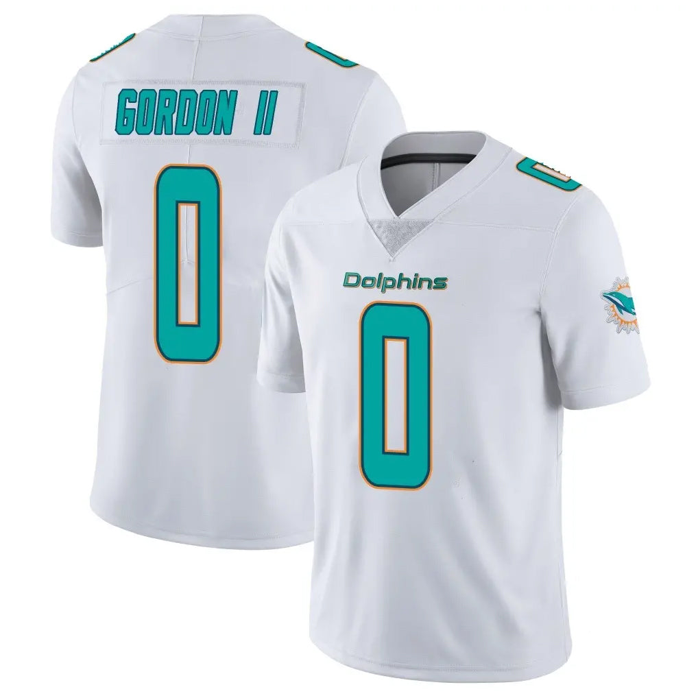 Punc M.Dolphins #0 Ollie Gordon II Player White Limited Vapor Untouchable Home Game Stitched Jerseys