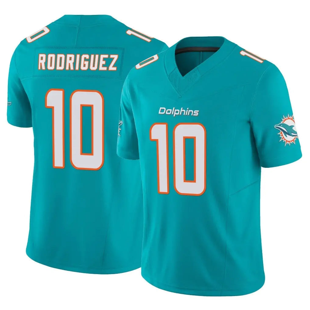 Punc M.Dolphins #10 Jacob Rodriguez Player Aqua Limited Vapor F.U.S.E. Home Game Stitched Jerseys