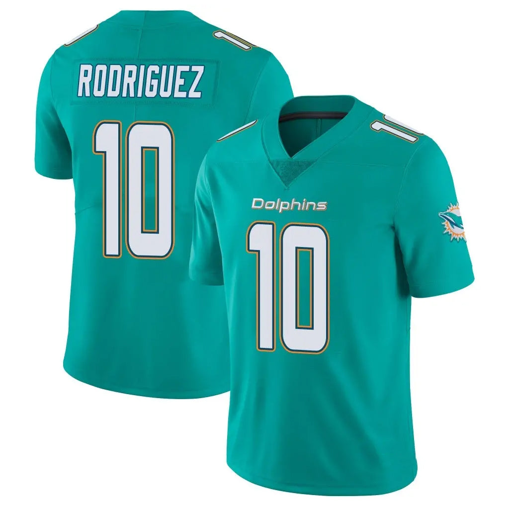 Punc M.Dolphins #10 Jacob Rodriguez Player Aqua Limited Vapor Untouchable Home Game Stitched Jerseys