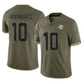 Punc M.Dolphins #10 Jacob Rodriguez Player Olive Salute To Service Limited Stitched Jerseys