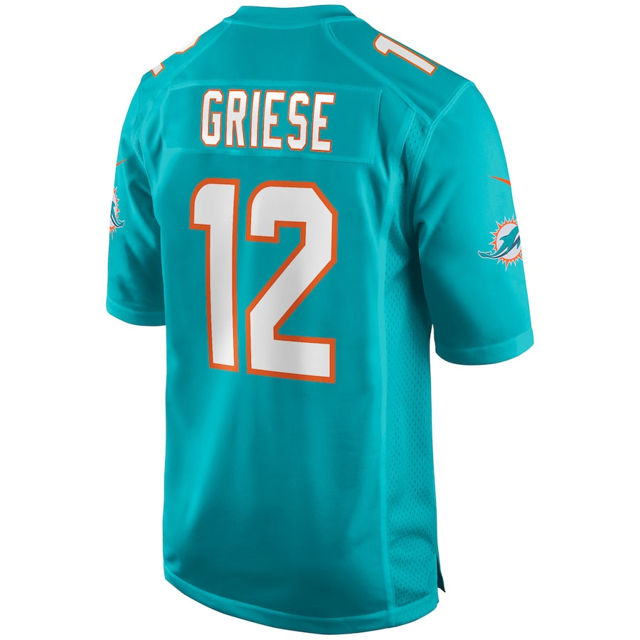 Punc M.Dolphins #12 Bob Griese Player Aqua Game Stitched Jerseys