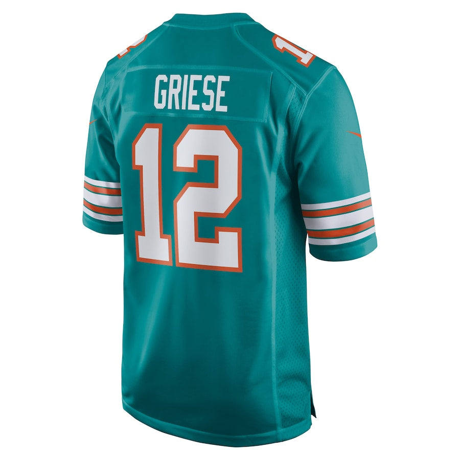 Punc M.Dolphins #12 Bob Griese Player Aqua Home Game Stitched Jerseys