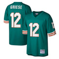 Punc M.Dolphins #12 Bob Griese Player Mitchell & Ness Aqua Legacy Replica Stitched Jerseys