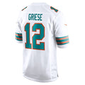 Punc M.Dolphins #12 Bob Griese Player White Home Game Stitched Jerseys