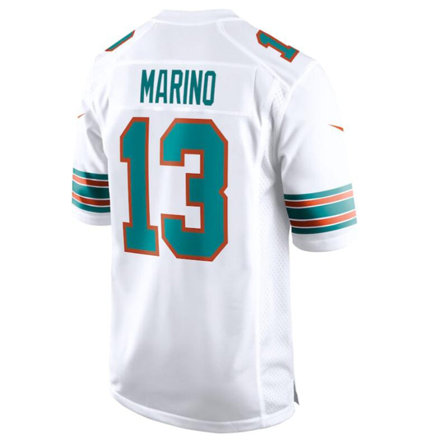 Punc M.Dolphins #13 Dan Marino White Retired Player Jersey American Stitched Jersey