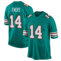Punc M.Dolphins #14 Quinn Ewers Player Aqua Game Stitched Jerseys
