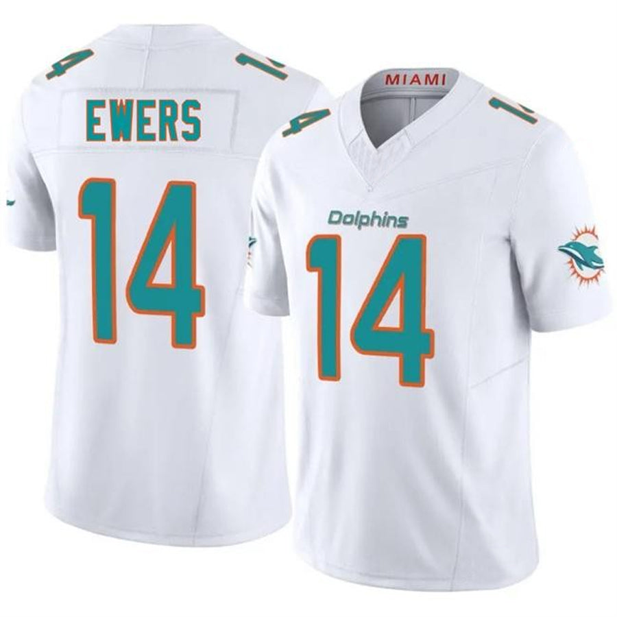 Punc M.Dolphins #14 Quinn Ewers Player White Vapor Limited Game Stitched Jerseys