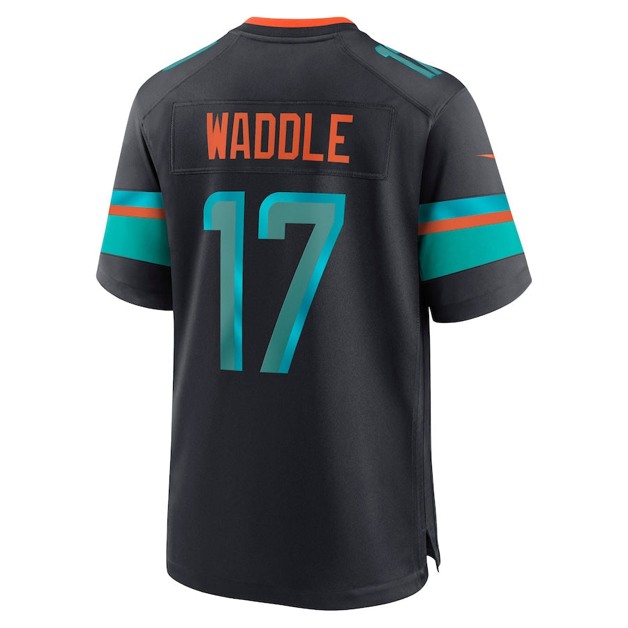 Punc M.Dolphins #17 Jaylen Waddle Player Blue Rivalries Collection Game Stitched Jersey