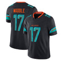Punc M.Dolphins #17 Jaylen Waddle Player Blue Rivalries Collection Vapor Limited Stitched Jerseys