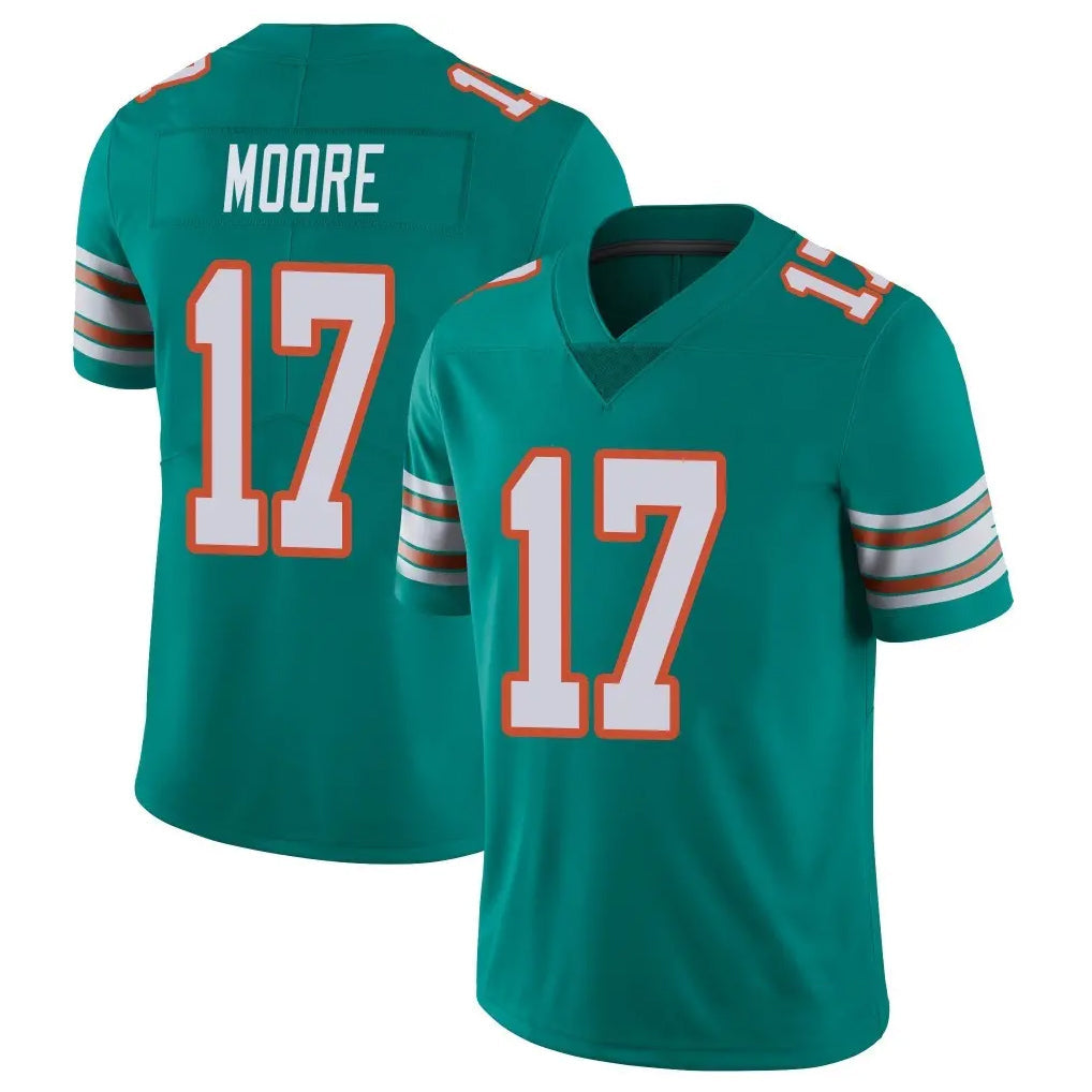 Punc M.Dolphins #17 Trey Moore Player Aqua Limited Alternate Vapor Untouchable Home Game Stitched Jerseys
