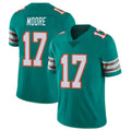 Punc M.Dolphins #17 Trey Moore Player Aqua Limited Alternate Vapor Untouchable Home Game Stitched Jerseys