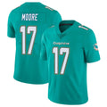 Punc M.Dolphins #17 Trey Moore Player Aqua Limited Vapor Untouchable Home Game Stitched Jerseys