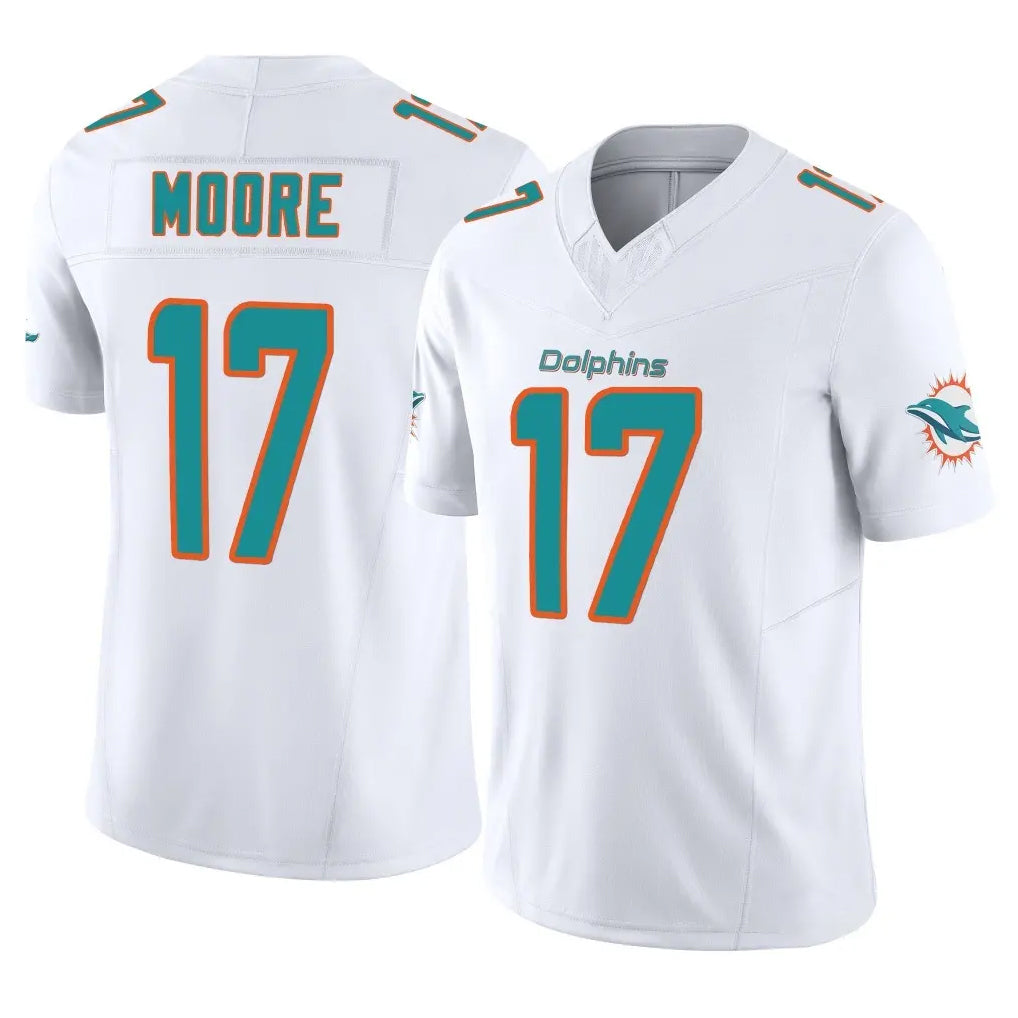 Punc M.Dolphins #17 Trey Moore Player White Limited Vapor F.U.S.E. Home Game Stitched Jerseys