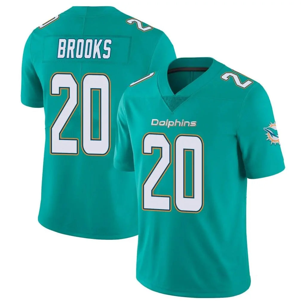 Punc M.Dolphins #20 Jordyn Brooks Player Aqua Limited Vapor Untouchable Home Game Stitched Jerseys