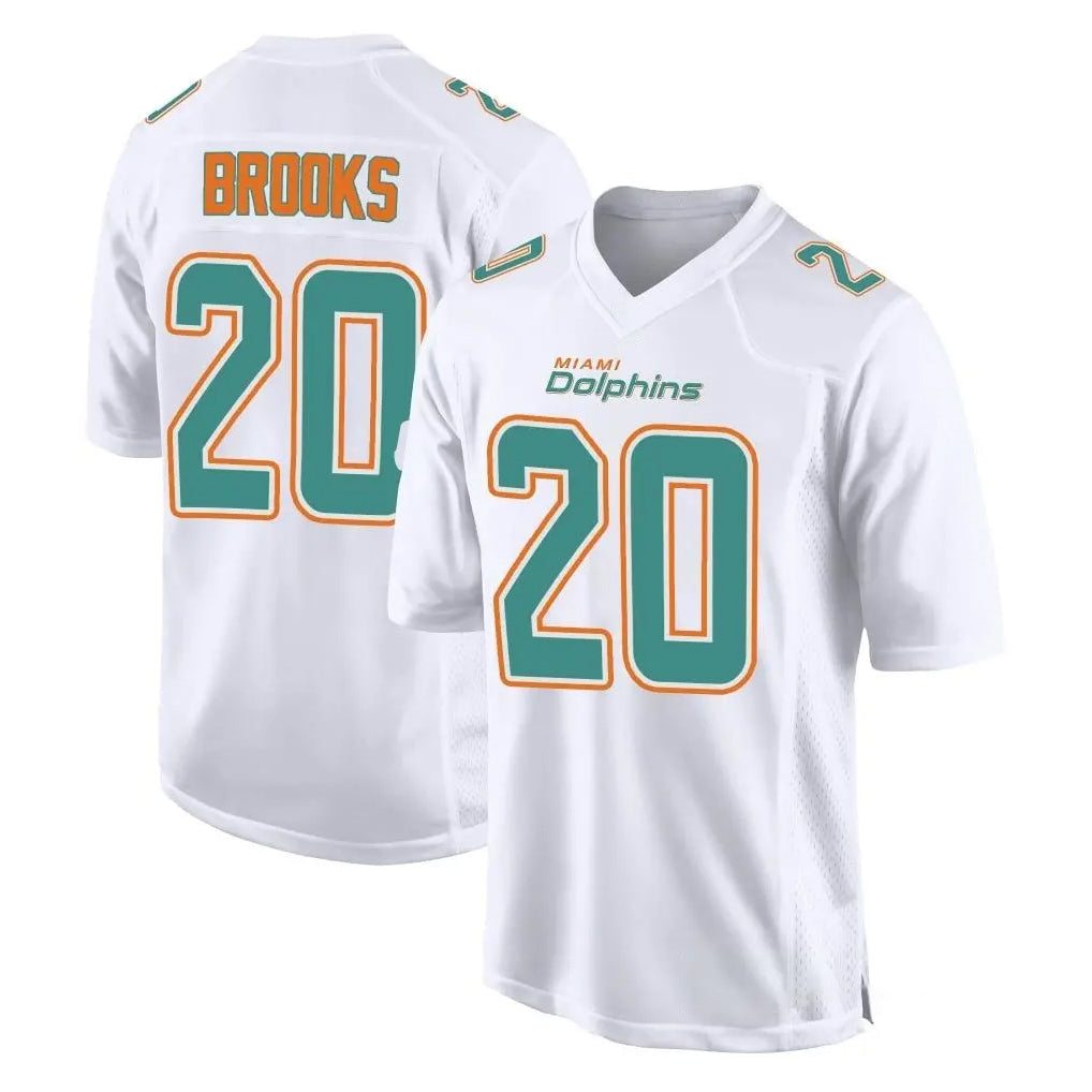 Punc M.Dolphins #20 Jordyn Brooks Player White Fashion Home Game Stitched Jerseys