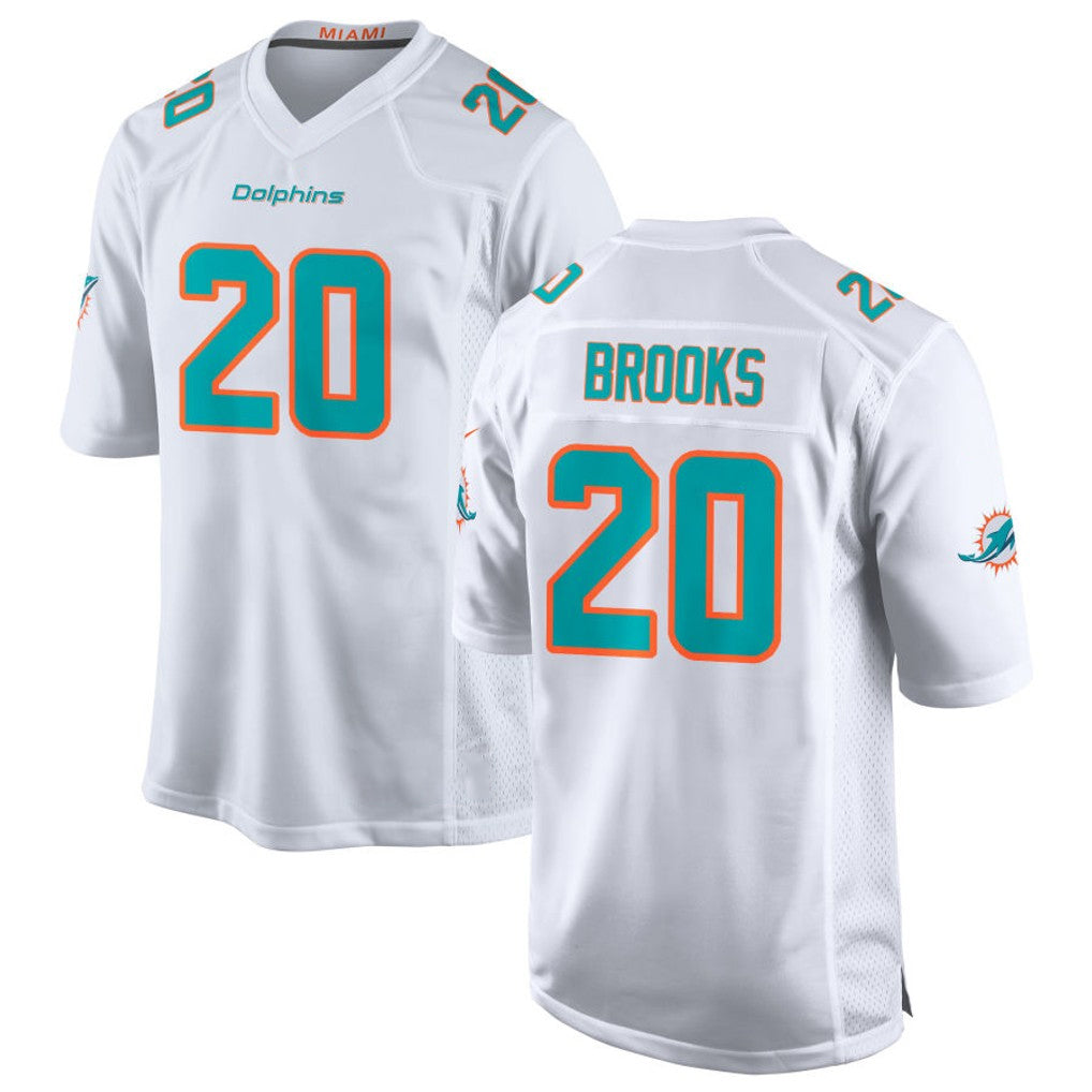 Punc M.Dolphins #20 Jordyn Brooks Player White Limited Home Game Stitched Jerseys