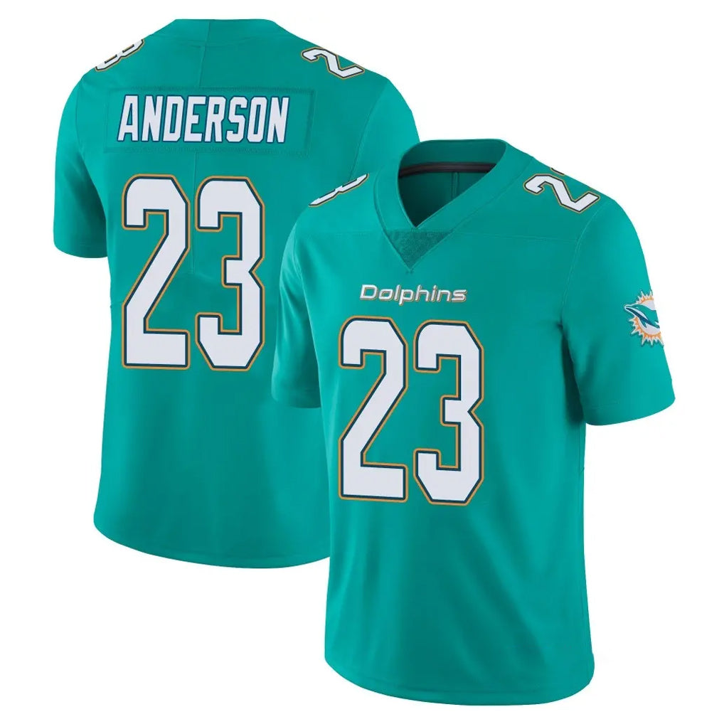 Punc M.Dolphins #23 Zayne Anderson Player Aqua Limited Vapor Untouchable Home Game Stitched Jerseys