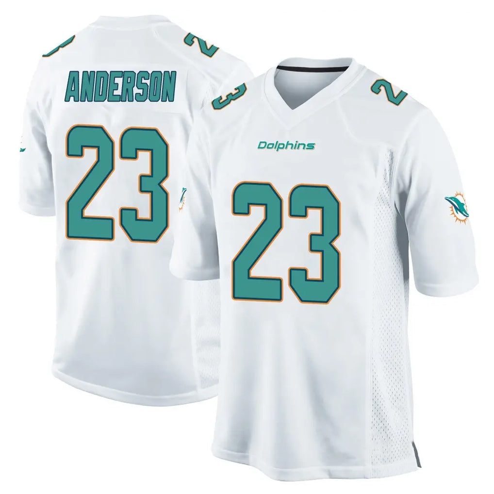 Punc M.Dolphins #23 Zayne Anderson Player White Home Game Stitched Jerseys