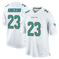 Punc M.Dolphins #23 Zayne Anderson Player White Home Game Stitched Jerseys