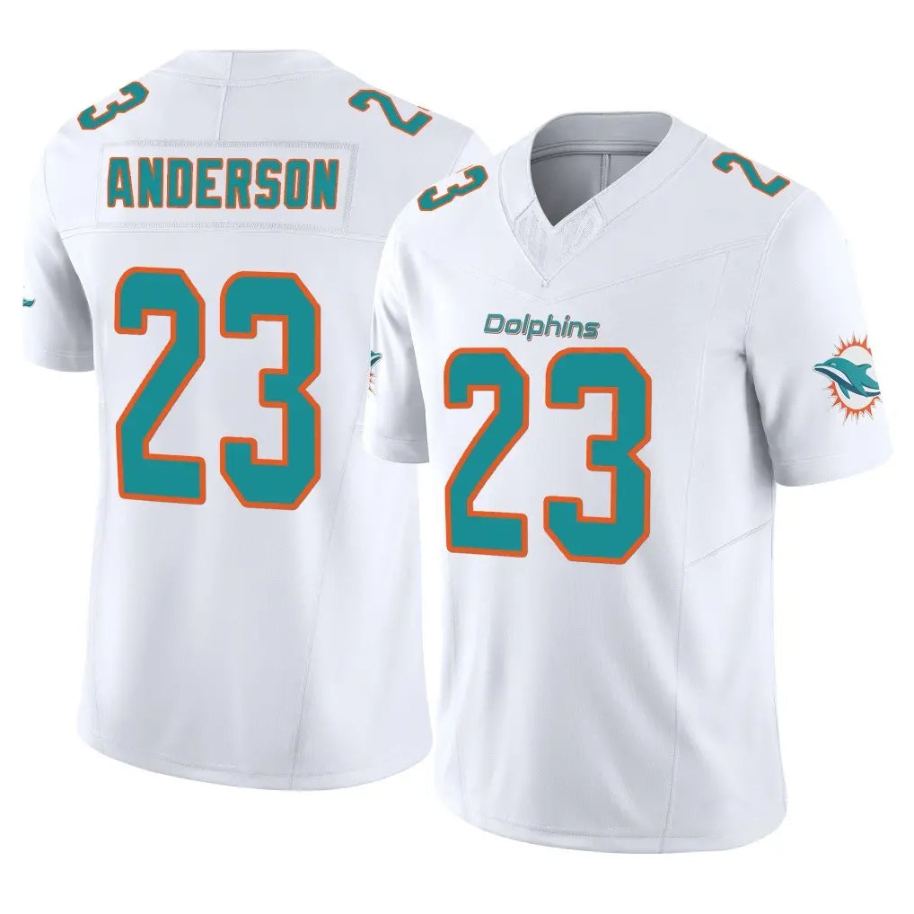 Punc M.Dolphins #23 Zayne Anderson Player White Limited Vapor F.U.S.E. Home Game Stitched Jerseys