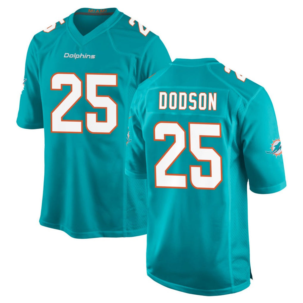 Punc M.Dolphins #25 Tyrel Dodson Player Aqua Home Game Stitched Jerseys