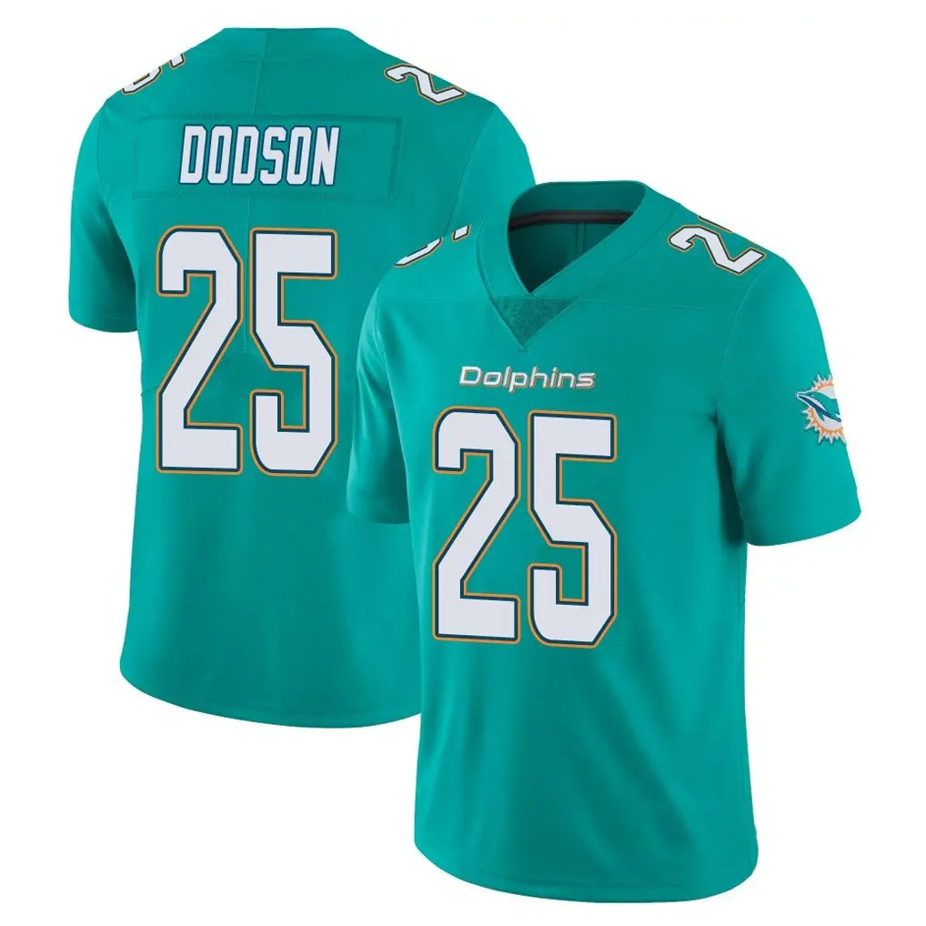 Punc M.Dolphins #25 Tyrel Dodson Player Aqua Limited Vapor Untouchable Home Game Stitched Jerseys