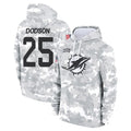 Punc M.Dolphins #25 Tyrel Dodson Player Arctic Camo Salute to Service Hoodies Limited Game Stitched Jerseys