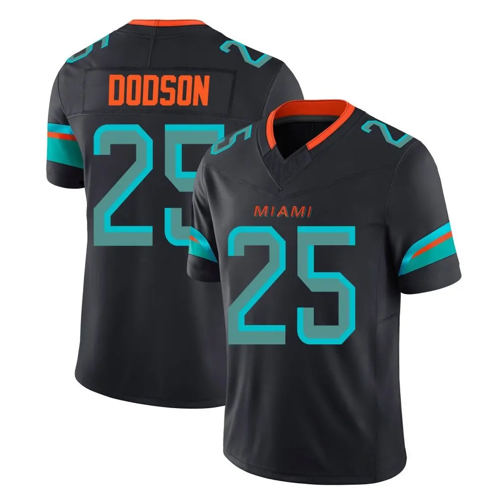 Punc M.Dolphins #25 Tyrel Dodson Player Black Limited Pitch Rivalries Collection Home Game Stitched Jerseys