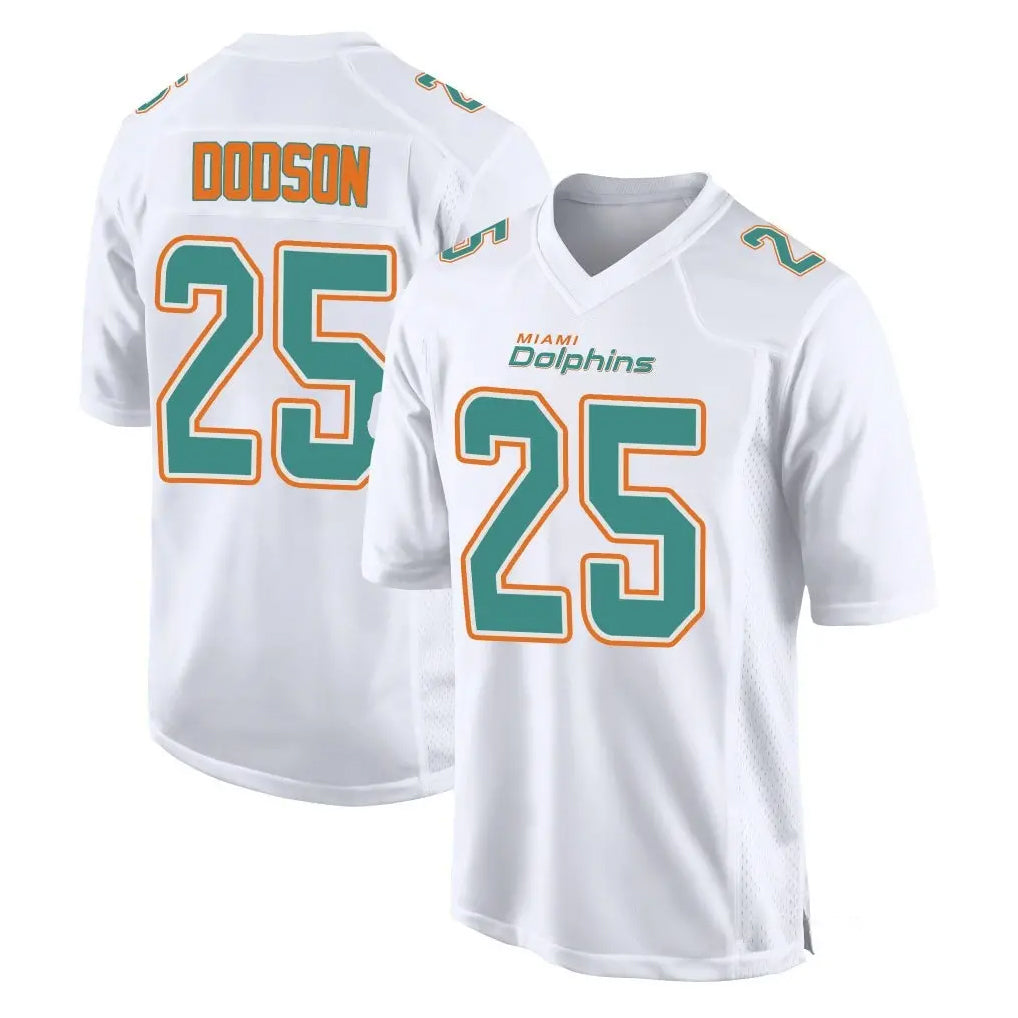 Punc M.Dolphins #25 Tyrel Dodson Player White Fashion Home Game Stitched Jerseys