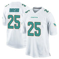 Punc M.Dolphins #25 Tyrel Dodson Player White Home Game Stitched Jerseys