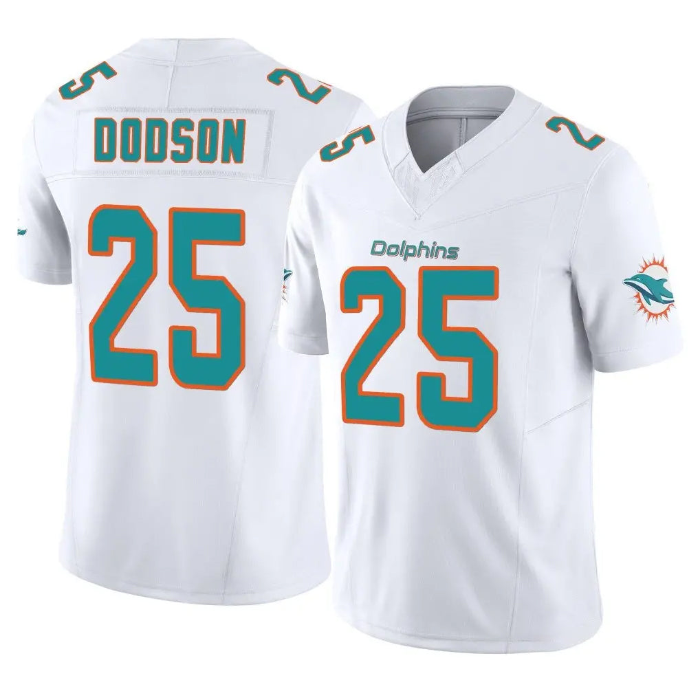 Punc M.Dolphins #25 Tyrel Dodson Player White Limited Vapor F.U.S.E. Home Game Stitched Jerseys