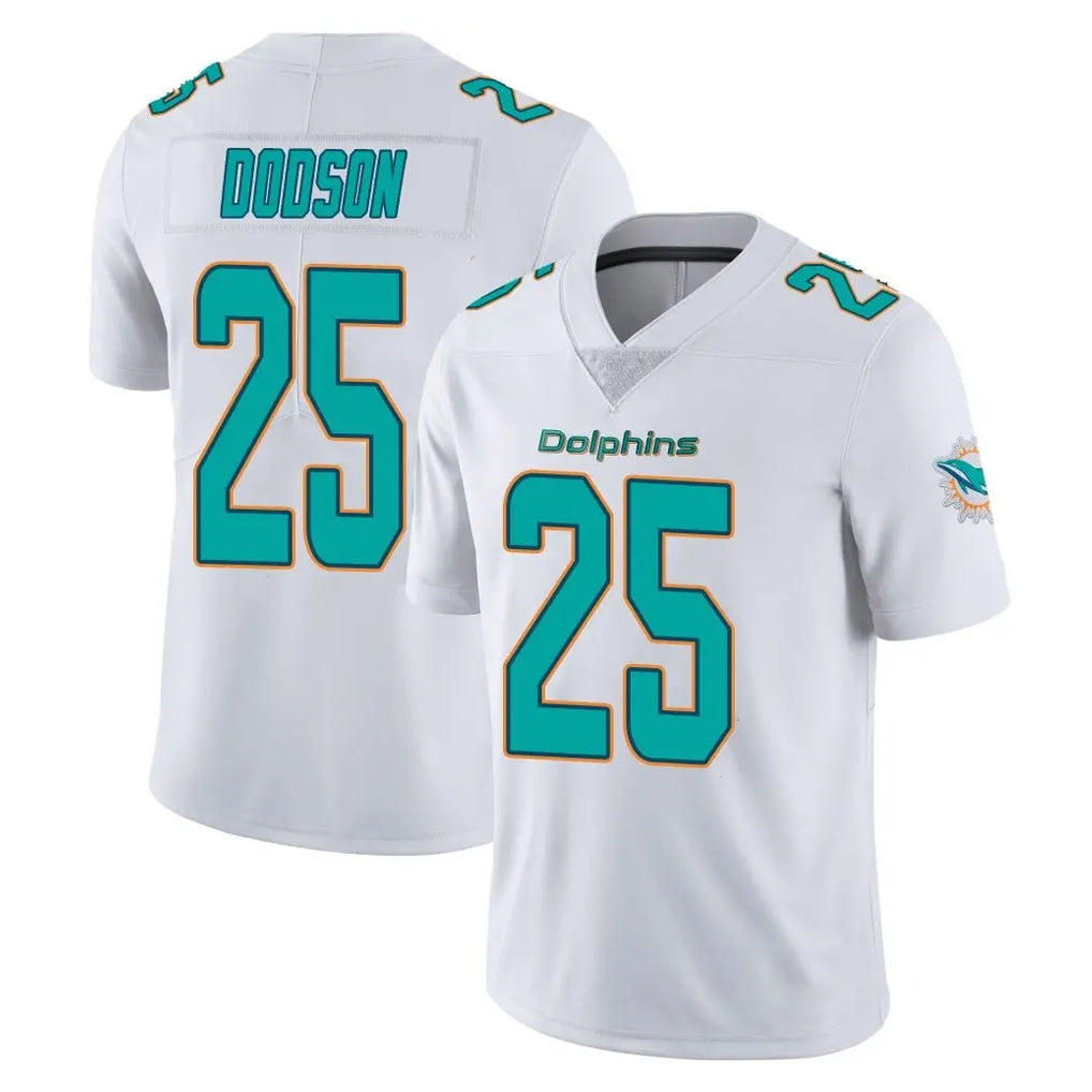Punc M.Dolphins #25 Tyrel Dodson Player White Limited Vapor Untouchable Home Game Stitched Jerseys