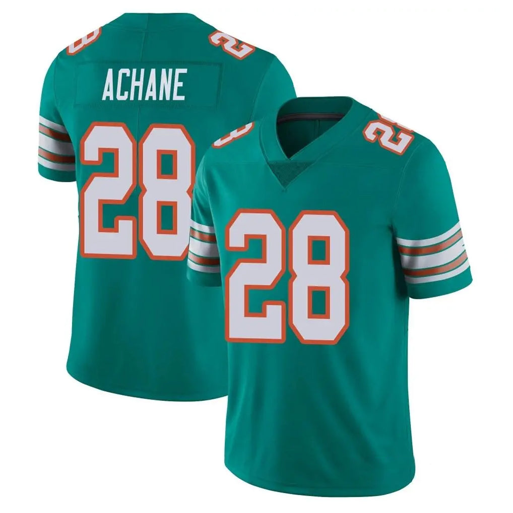 Punc M.Dolphins #28 De'Von Achane Player Aqua Limited Alternate Vapor Untouchable Home Game Stitched Jerseys