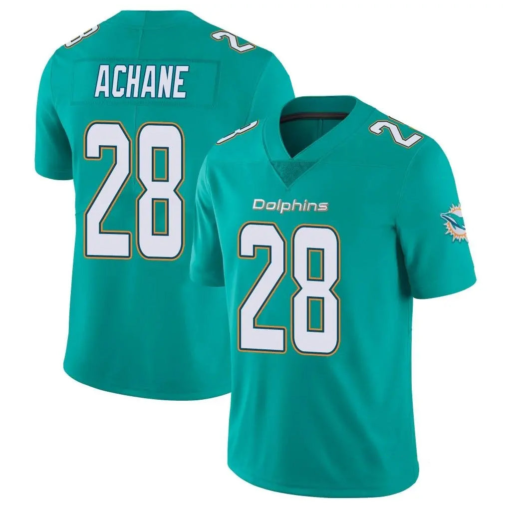 Punc M.Dolphins #28 De'Von Achane Player Aqua Limited Vapor Untouchable Home Game Stitched Jerseys