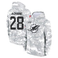 Punc M.Dolphins #28 De'Von Achane Player Arctic Camo Salute to Service Hoodies Limited Game Stitched Jerseys