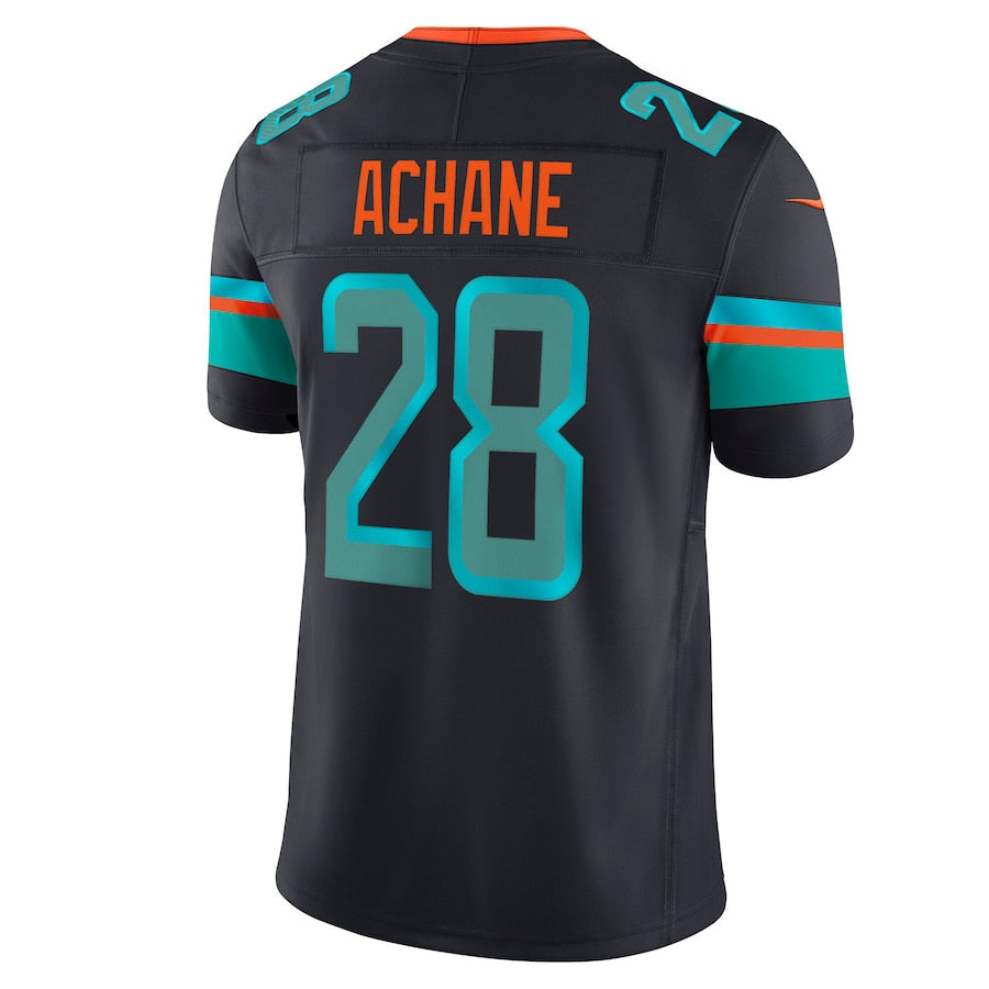 Punc M.Dolphins #28 De?¡¥Von Achane Player Blue Rivalries Collection Vapor Limited Stitched Jersey