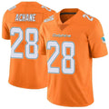 Punc M.Dolphins #28 De?¡¥Von Achane Player Orange Vapor Limited Stitched Jerseys
