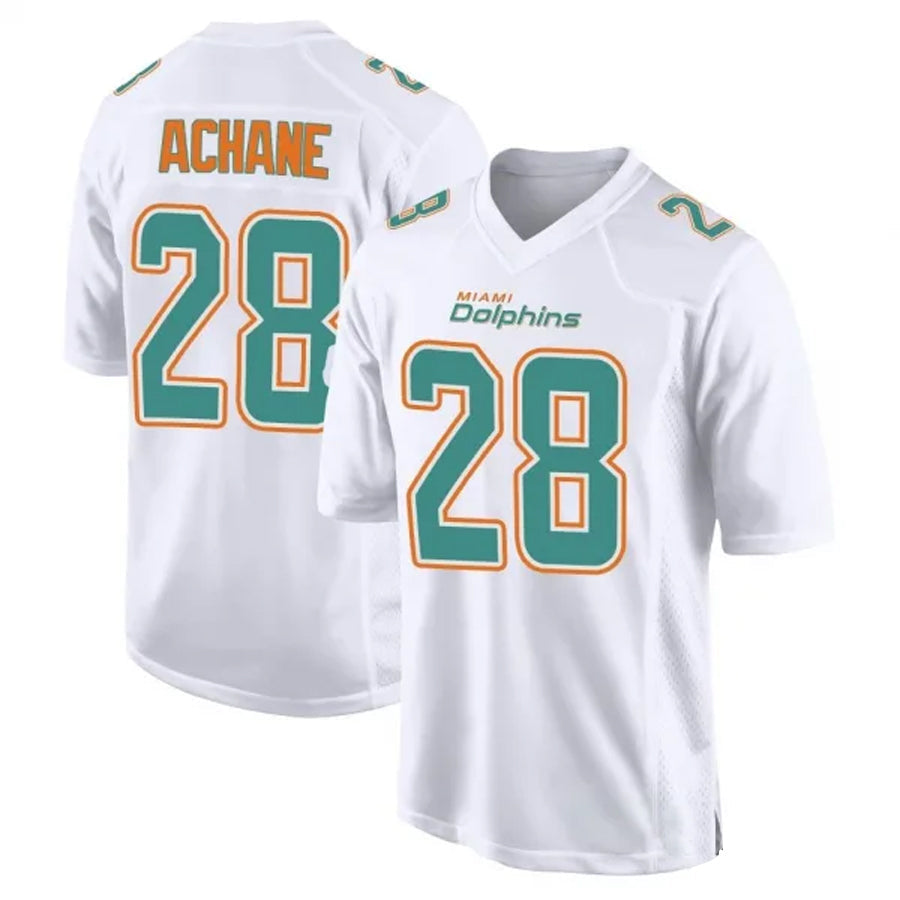 Punc M.Dolphins #28 De?¡¥Von Achane Player White Foshion Elite Stitched Jerseys