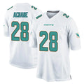 Punc M.Dolphins #28 De'Von Achane Player White Home Game Stitched Jerseys
