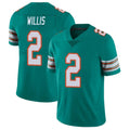 Punc M.Dolphins #2 Malik Willis Player Aqua Limited Alternate Vapor Untouchable Home Game Stitched Jerseys