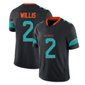 Punc M.Dolphins #2 Malik Willis Player Black Limited Pitch Rivalries Collection Home Game Stitched Jerseys